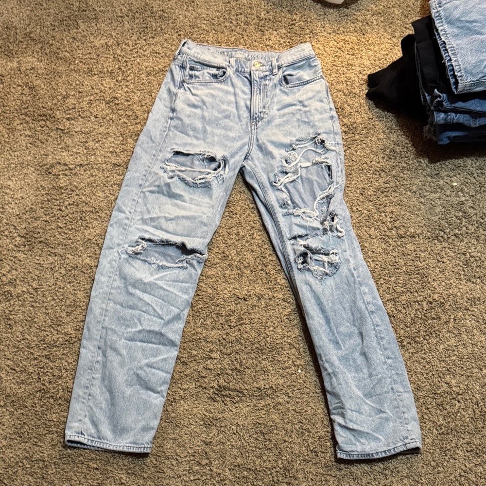 Distressed Light Blue Women's Jeans